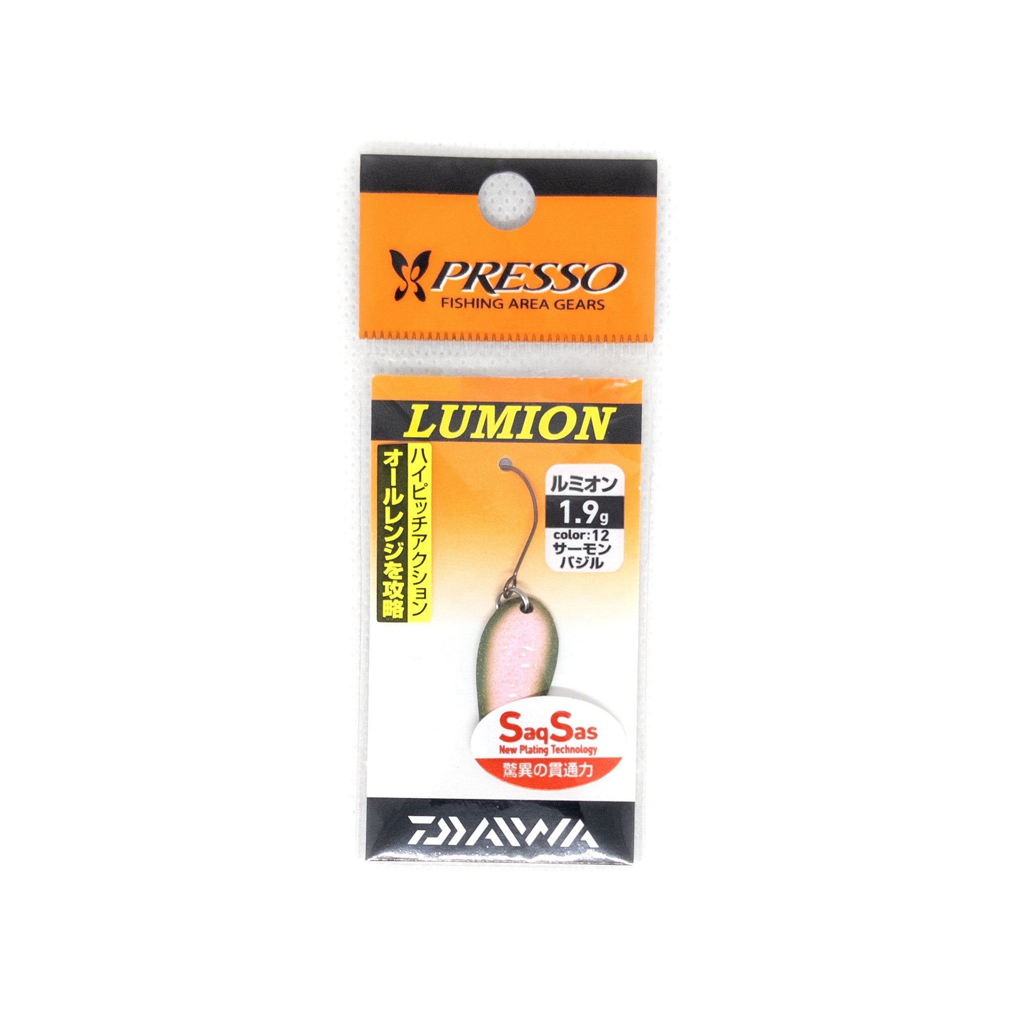 DAIWA PRESSO LUMION 1.9g Trout Spoon Color "#12 Salmon Basil" - The Borrowed Lure