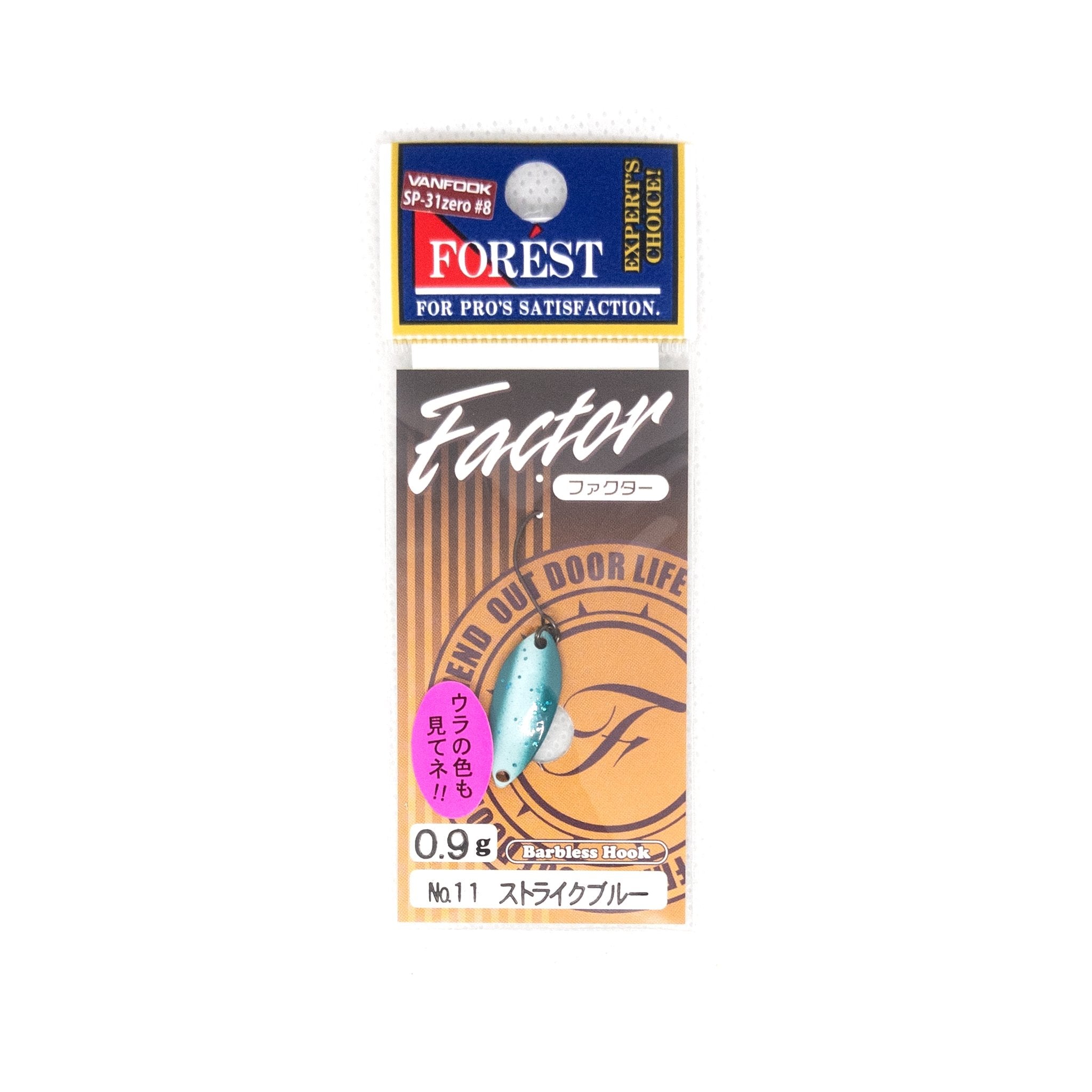 Forest Factor 0.9g Trout Spoon Color #11 "Strike Blue" - The Borrowed Lure