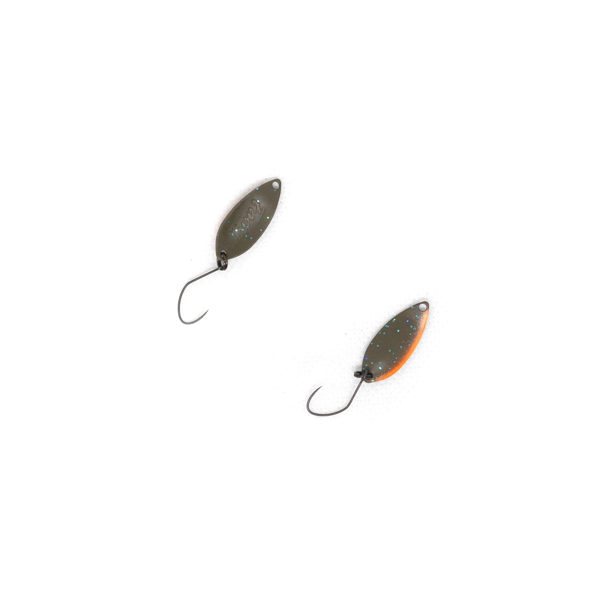 Forest Factor 1.2g Trout Spoon Color #16 "Orange Stripe" - The Borrowed Lure