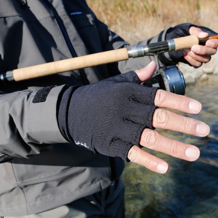 Little Presents 5 Fingerless Fishing Gloves (Retro Olive Color) - The Borrowed Lure