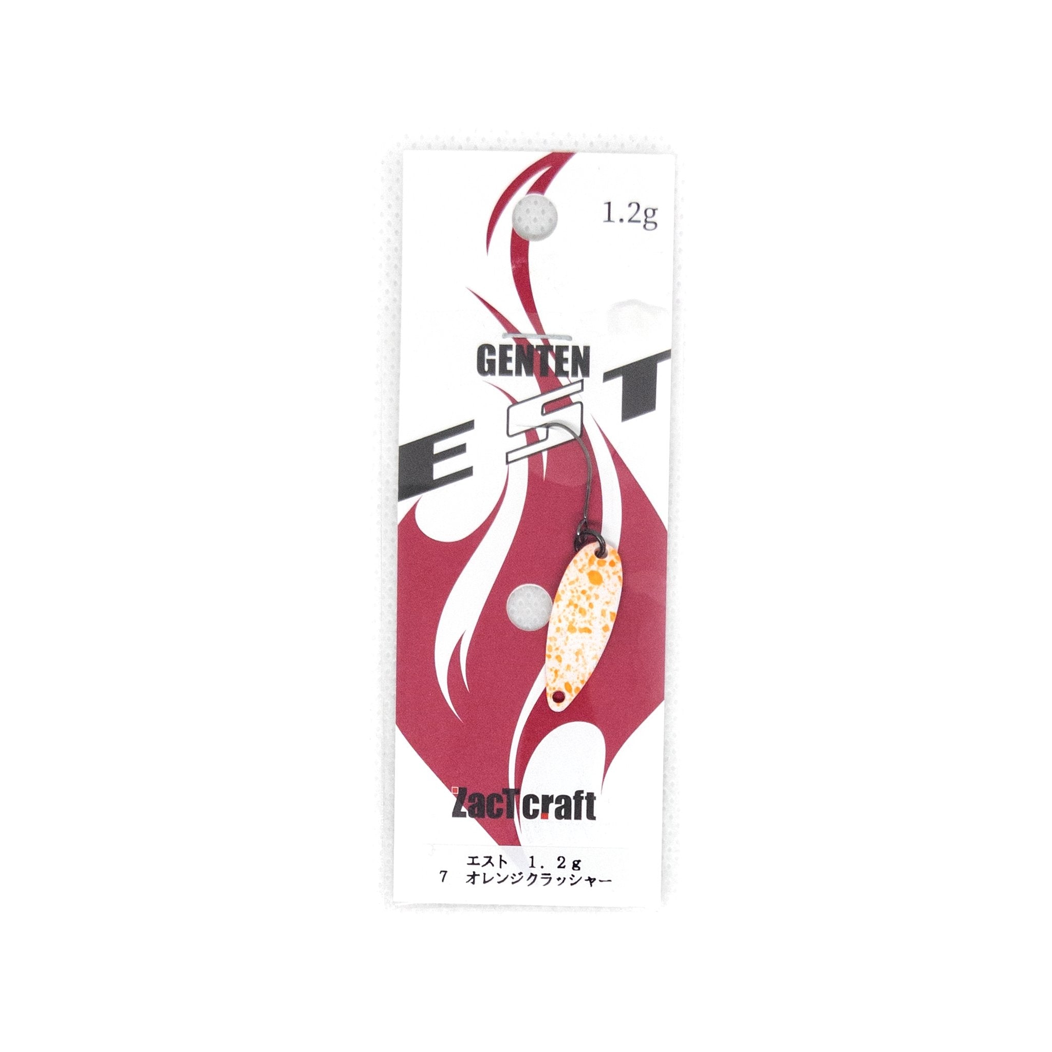 ZactCraft GENTEN EST 1.2g Trout Spoon Color "#07 Orange Crusher" - The Borrowed Lure