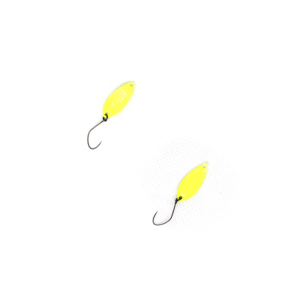 Forest Factor 0.9g Trout Spoon Color #07 "Fluorescent Yellow" - The Borrowed Lure