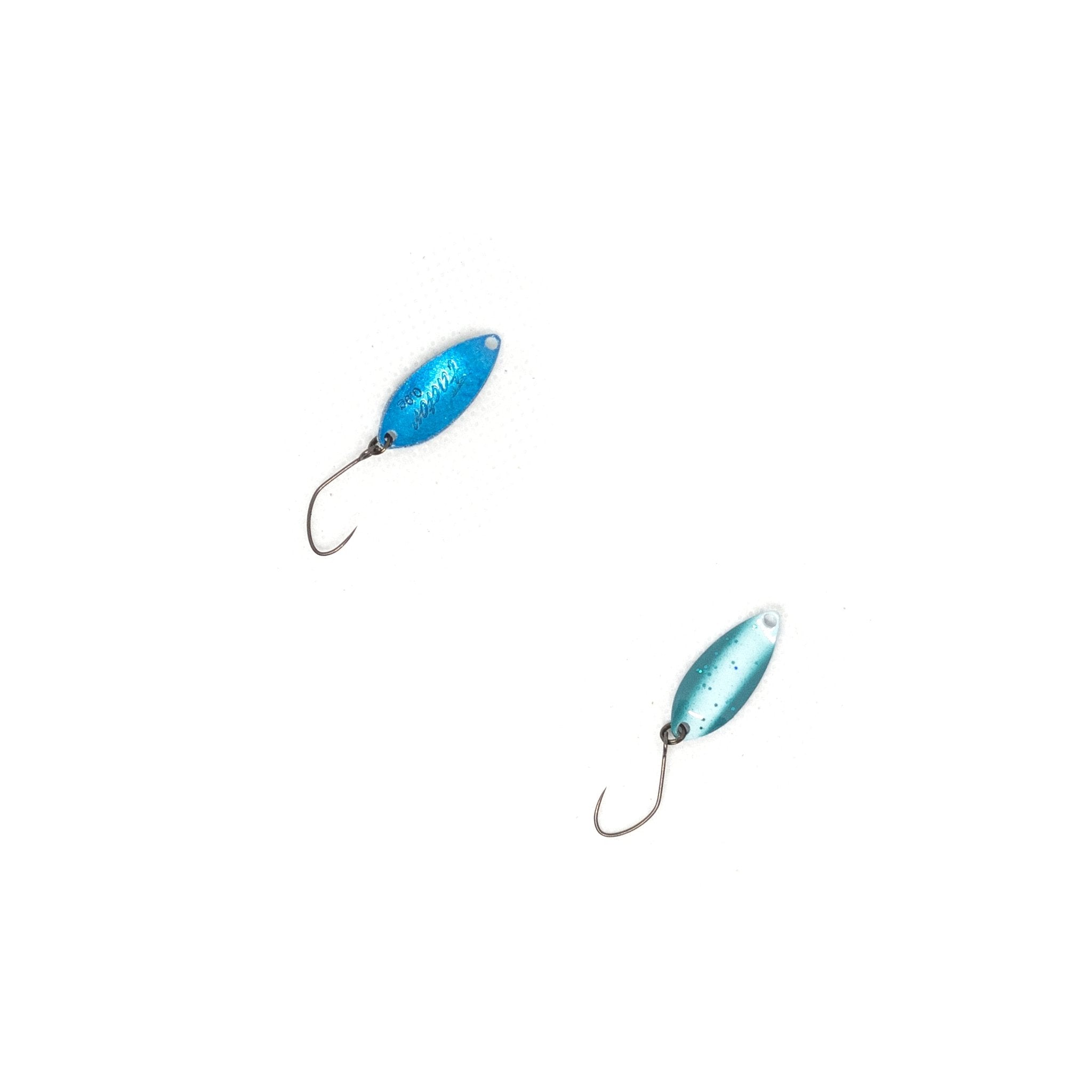 Forest Factor 0.9g Trout Spoon Color #11 "Strike Blue" - The Borrowed Lure