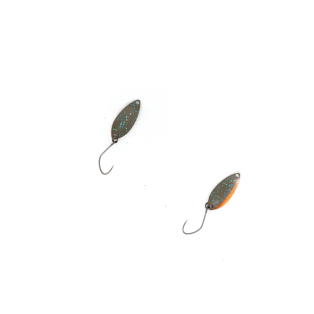 Forest Factor 0.9g Trout Spoon Color #16 "Orange Stripe" - The Borrowed Lure