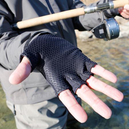 Little Presents 5 Fingerless Fishing Gloves (Charcoal Grey)