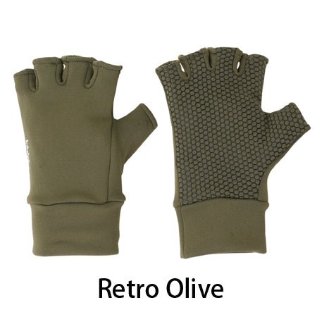 Little Presents 5 Fingerless Fishing Gloves (Retro Olive Color) - The Borrowed Lure
