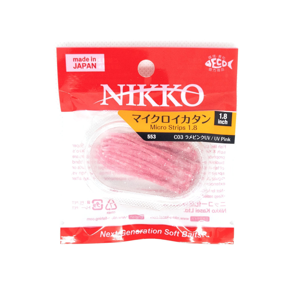 Nikko Micro Strips 1.8 Color C03 "UV Pink Glitter" - The Borrowed Lure
