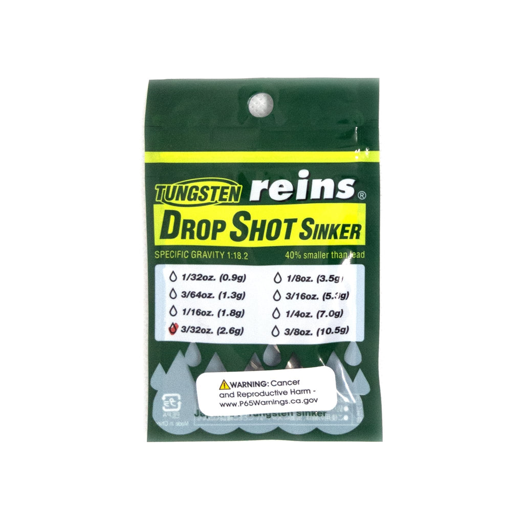 Reins Tungsten Drop Shot Sinker 2.6g Lead-Free Weight - The Borrowed Lure