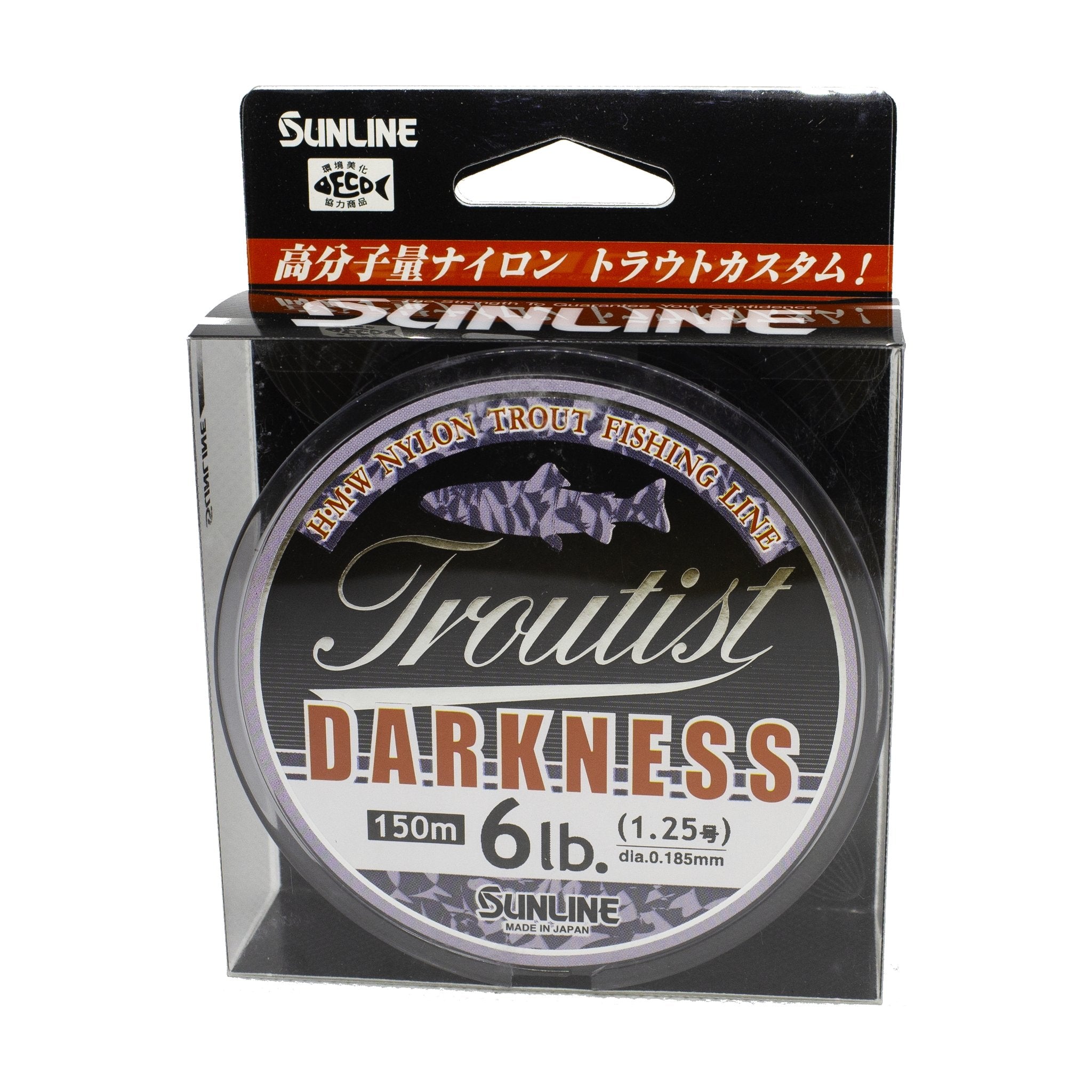 Sunline Troutist Darkness HMW Nylon Fishing Line 6Lb. 150m - The Borrowed Lure